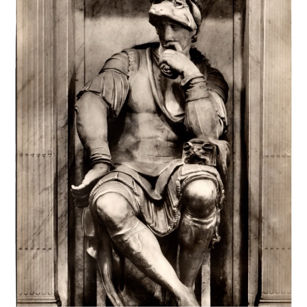 RPPC 4x6 Postcard Lorenzo de Medici by Michelangelo Florence Italy Uncirculated